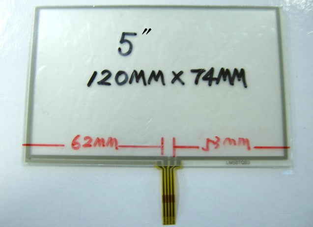 120mm*74mm Universal Touch Screen 5 Inch 4.8 Inch Written Screen for GPS Navigator