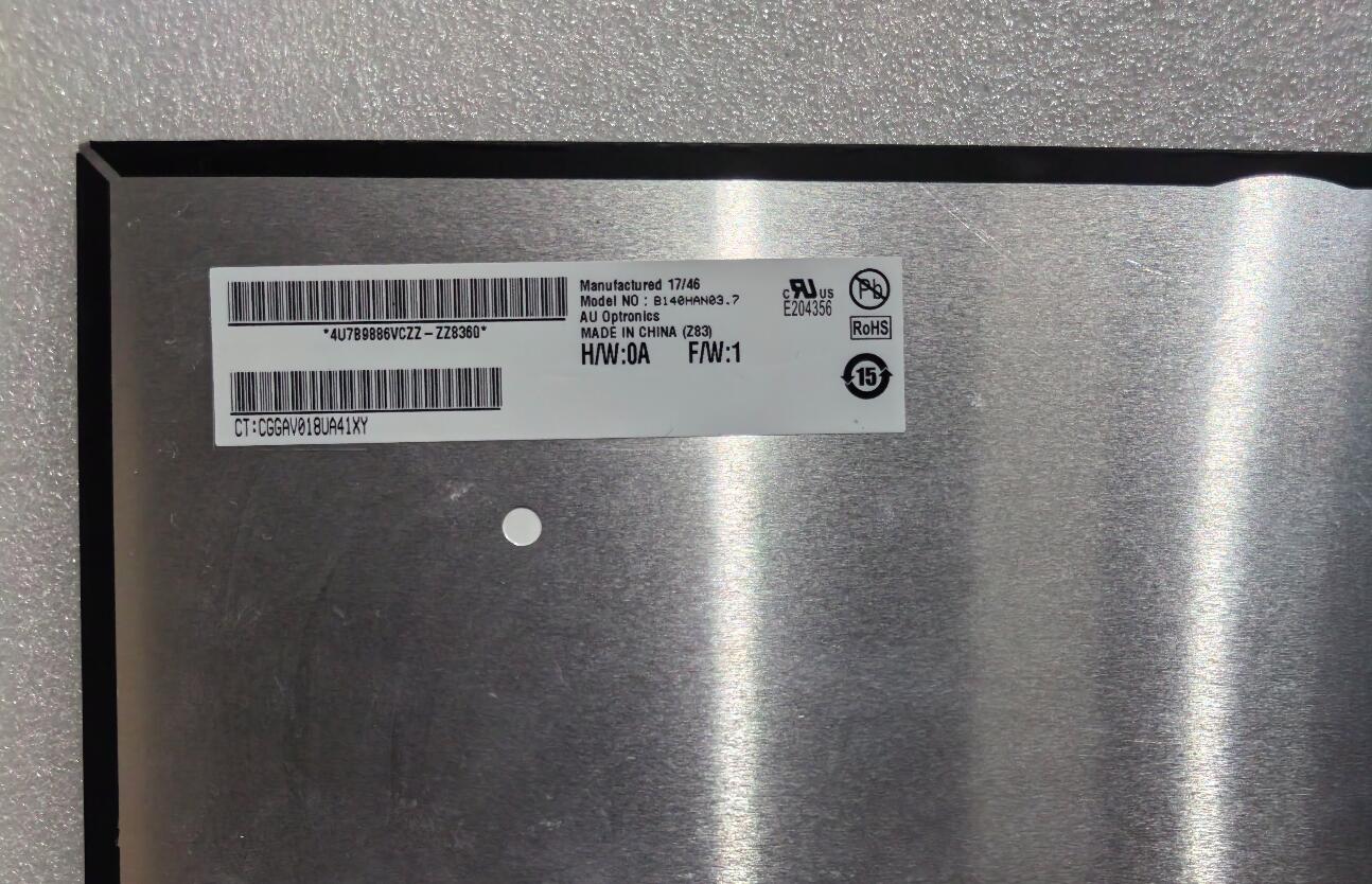 Original AUO 14-Inch B140HAN03.7 LCD Display 1920×1080 Industrial Screen