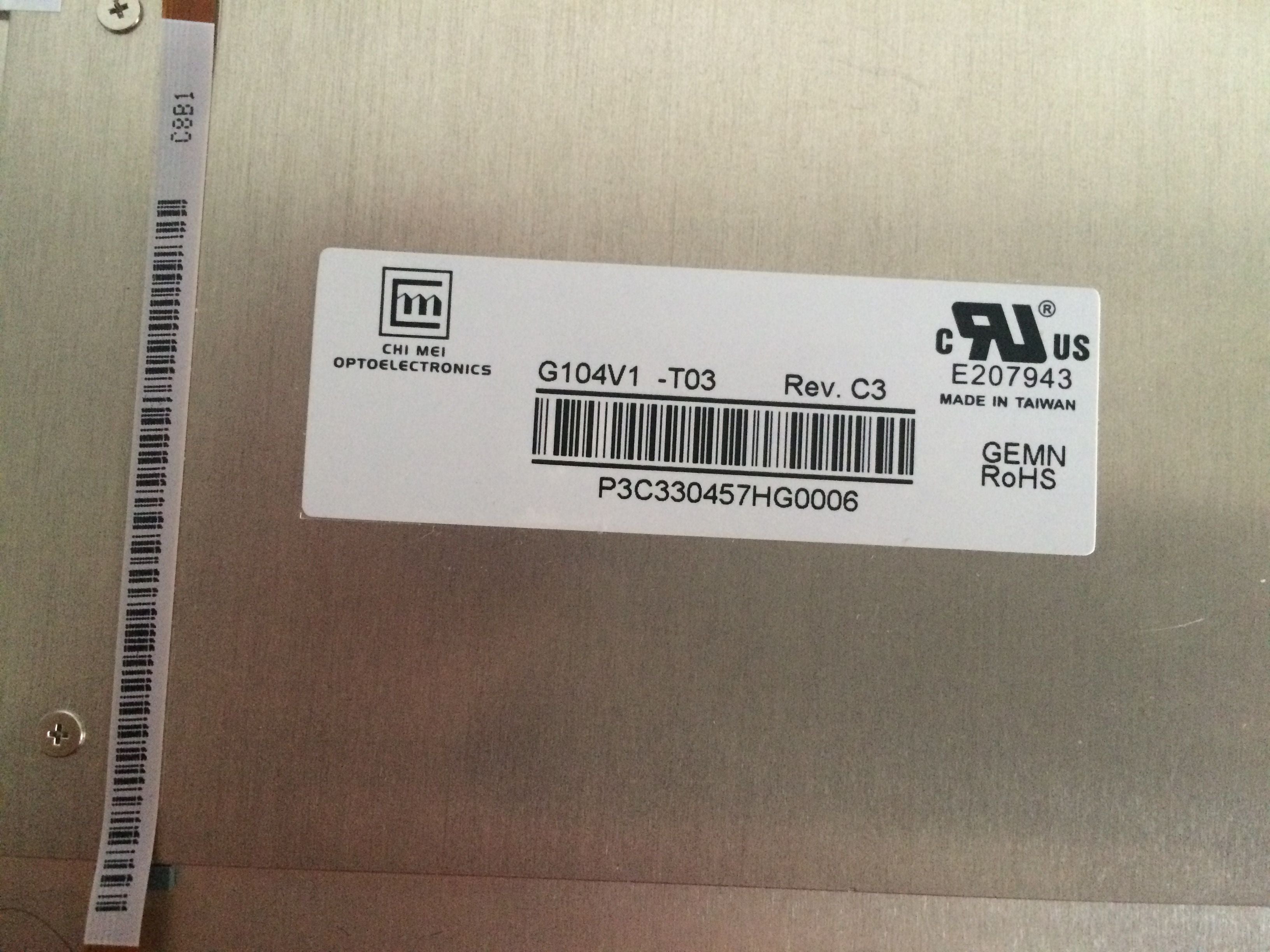 Original G104V1-T03 COM Screen 10.4" 640x480 G104V1-T03 Display