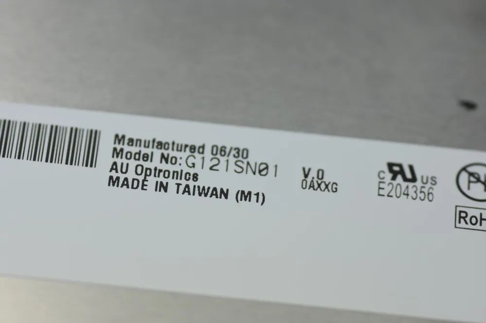 12.1" LCD Display Panel G121SN01 V.0 Industrial LCD Screen