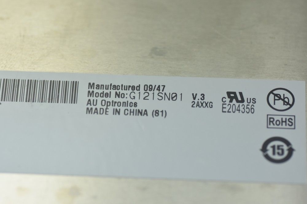 12.1" Display Screen G121SN01 V3 G121SN01 V.3 LCD Panel CCFL