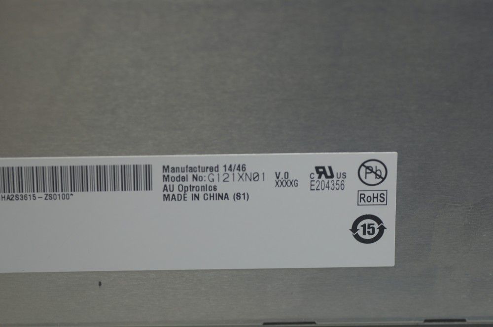 Original G121XN01 V0 AUO Screen 12.1" 1021×768 G121XN01 V0 Display