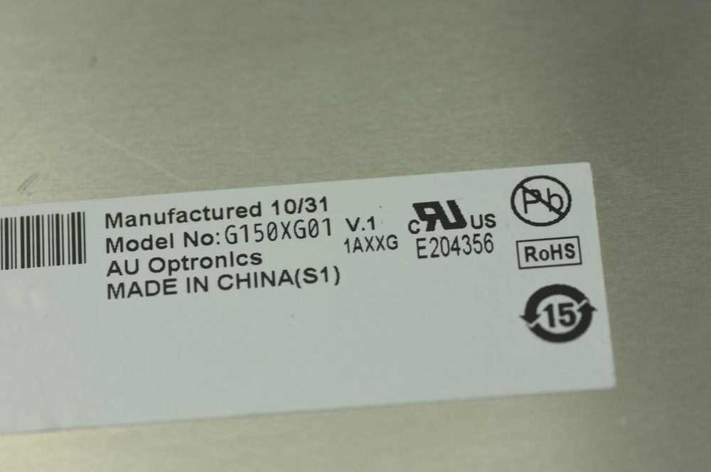 Original AUO 15" G150XG01 V.1 LCD PANEL LCD Panel Display G150XG01 V.1 LCD Screen Display