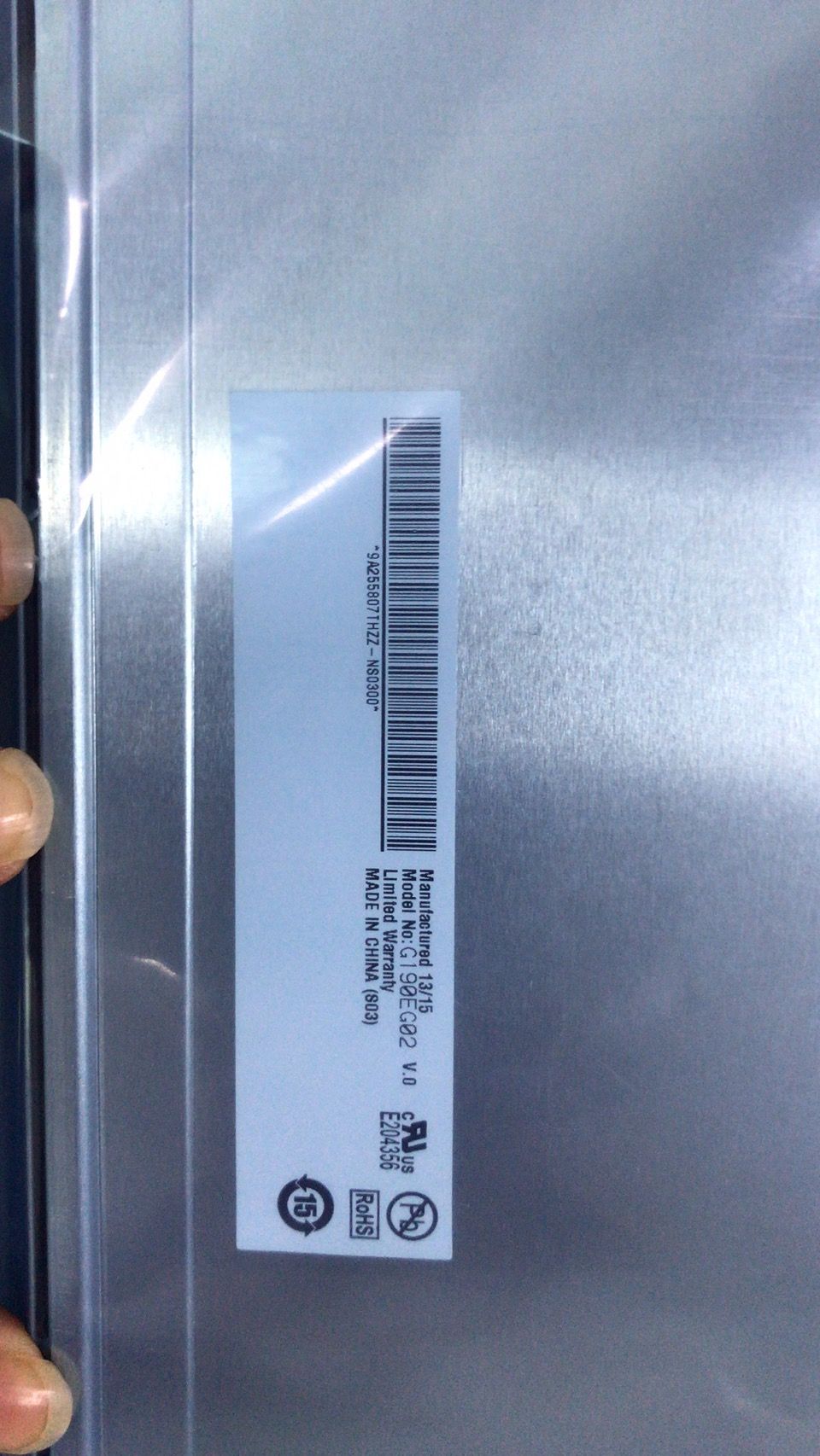 Original G190EG02 V0 AUO Screen 19.0" 1280×1024 G190EG02 V0 Display