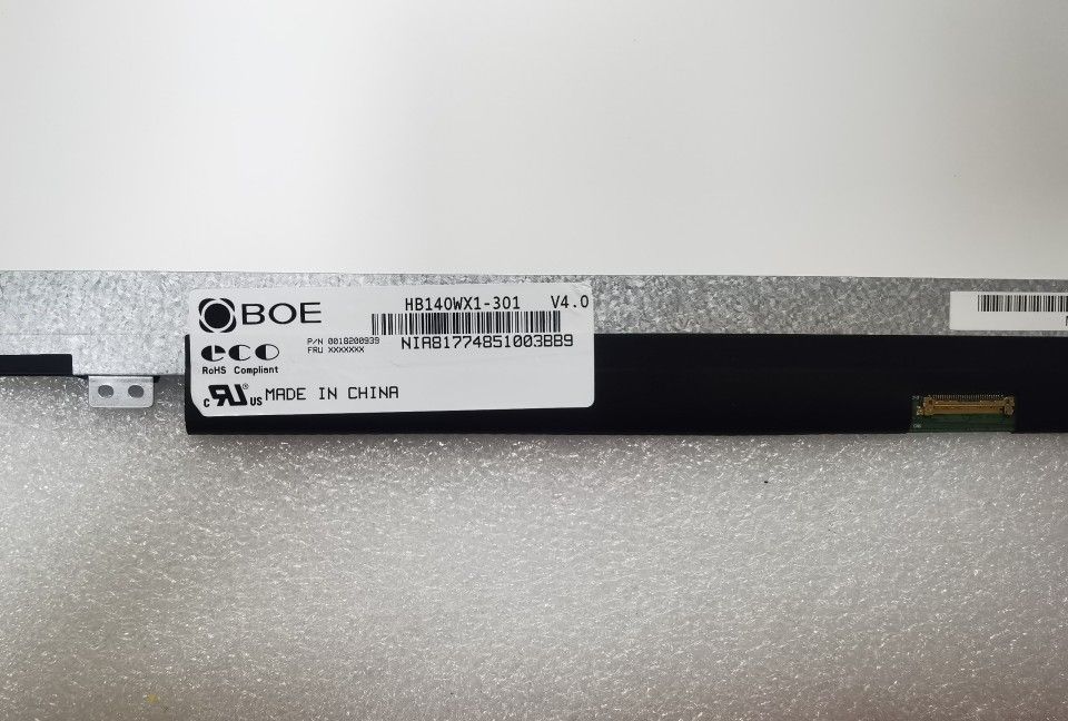 Original HB140WX1-301 BOE Screen 14.0" 1366x768 HB140WX1-301 Display