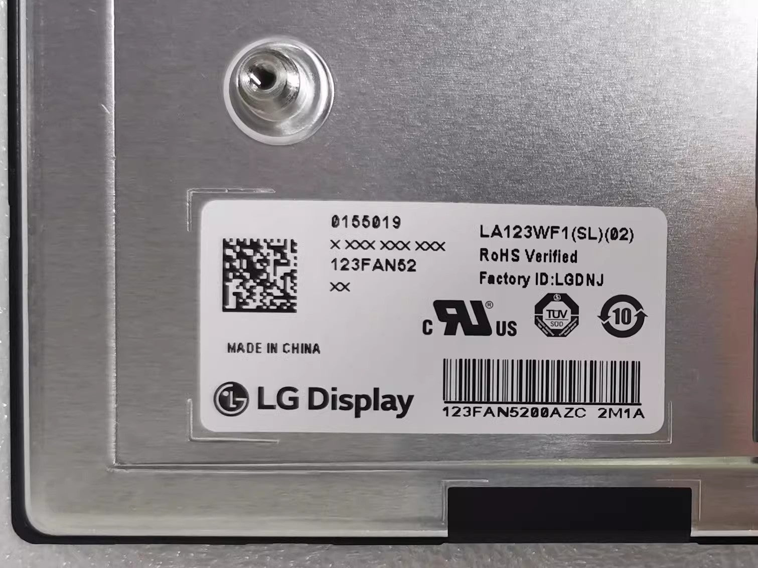 Original LA123WF1-SL02 LG Screen 12.3" 1920*720 LA123WF1-SL02 Display
