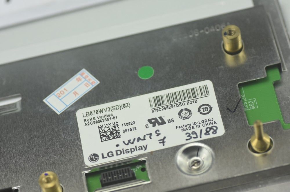 Original LB070WV3-SD02-B/2 LG Screen 7" 800X480 LB070WV3-SD02-B/2 Display