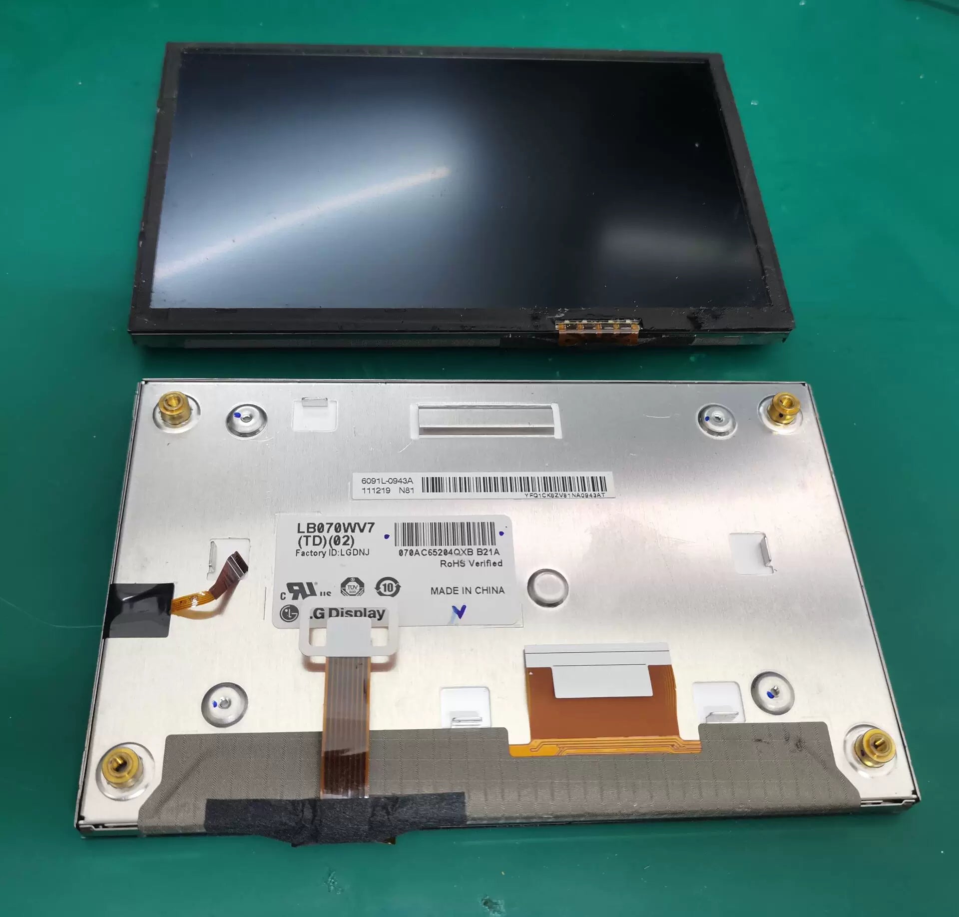 Original LG 7-Inch LB070WV7-TD02 LCD Display 800×480 Industrial Screen