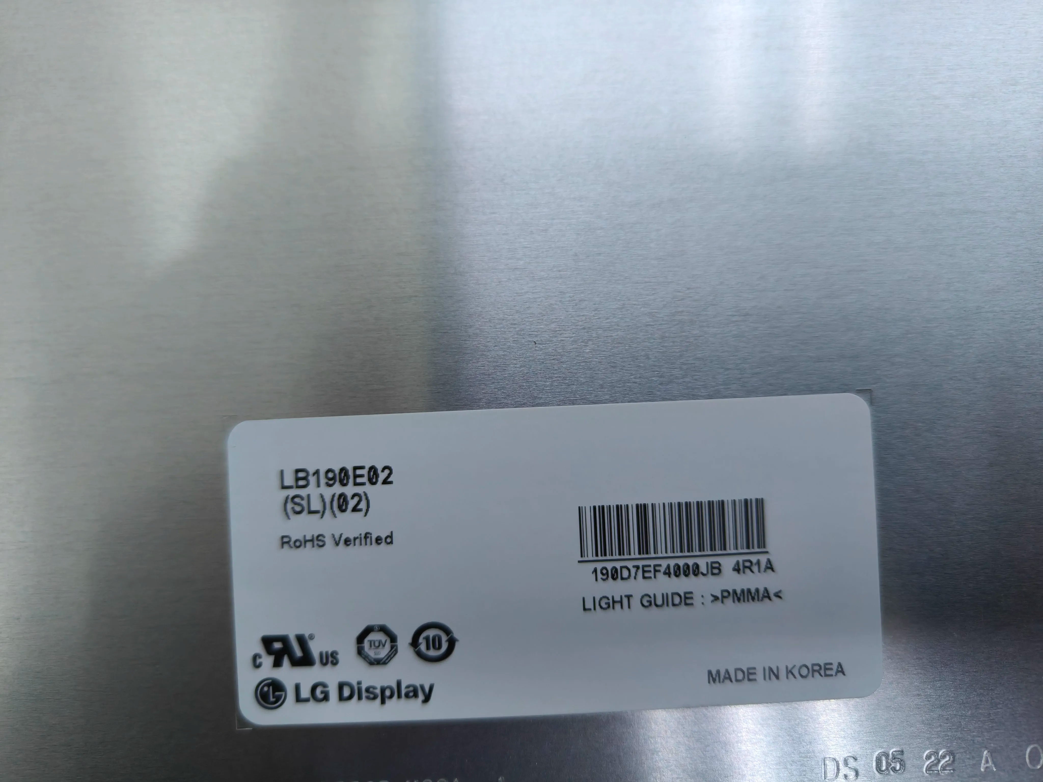 Original LB190E02-SL02 LG Screen 19" 1280*1024 LB190E02-SL02 Display