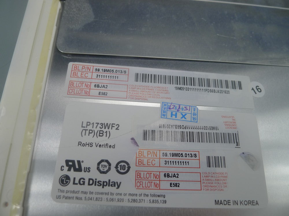 Original LP173WF2-TPB1 LG Screen 17.3" 1920×1080 LP173WF2-TPB1 Display