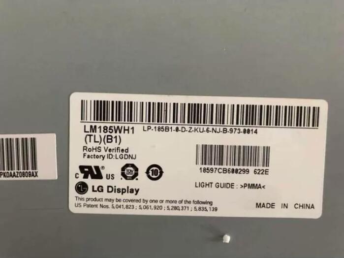 Original LM185WH1-TLB1 LG Screen 18.5" 1366*768 LM185WH1-TLB1 Display