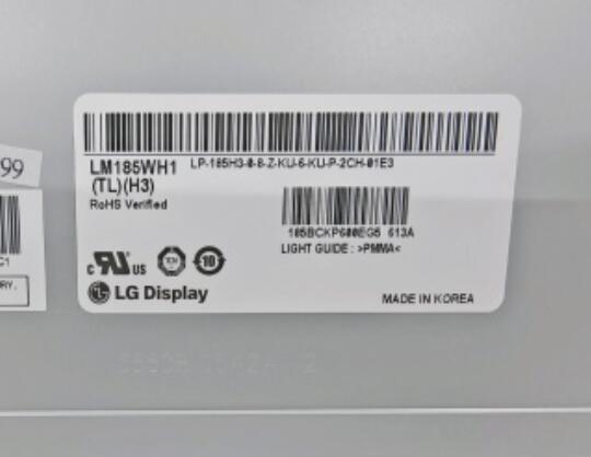 Original LM185WH1-TLH3 LG Screen 18.5" 1366*768 LM185WH1-TLH3 Display