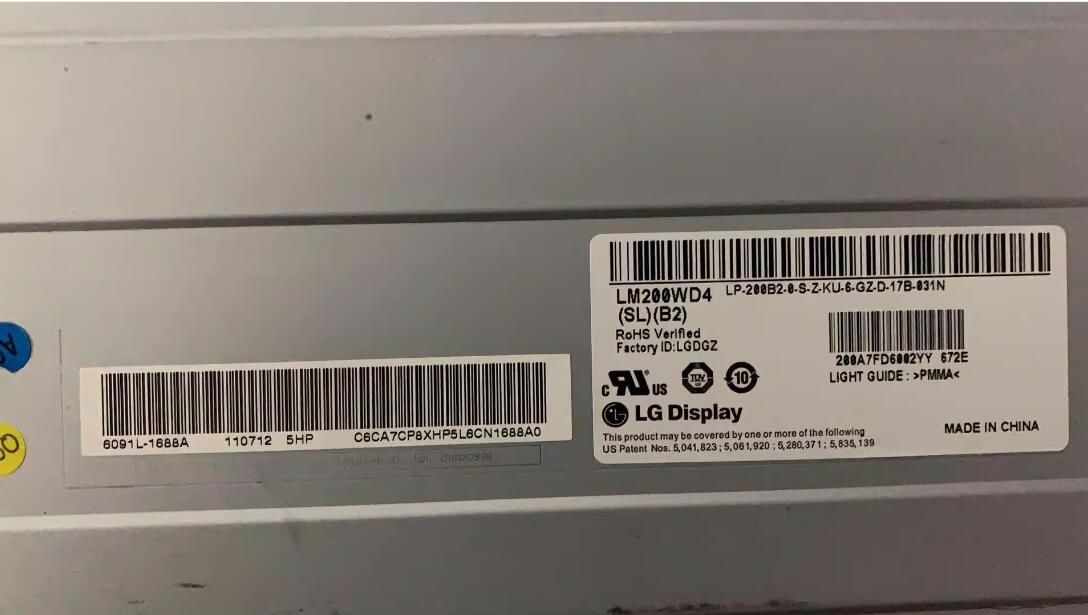 Original LM200WD4-SLB2 LG Screen 20.0" 1600*900 LM200WD4-SLB2 Display
