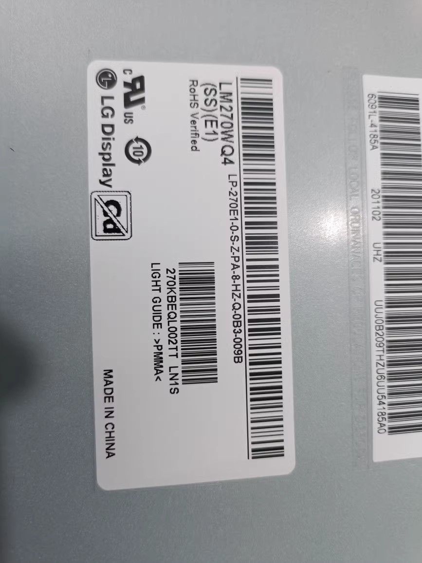 Original LM270WQ4-SSE1 LG Screen 27.0" 2560*1440 LM270WQ4-SSE1 Display