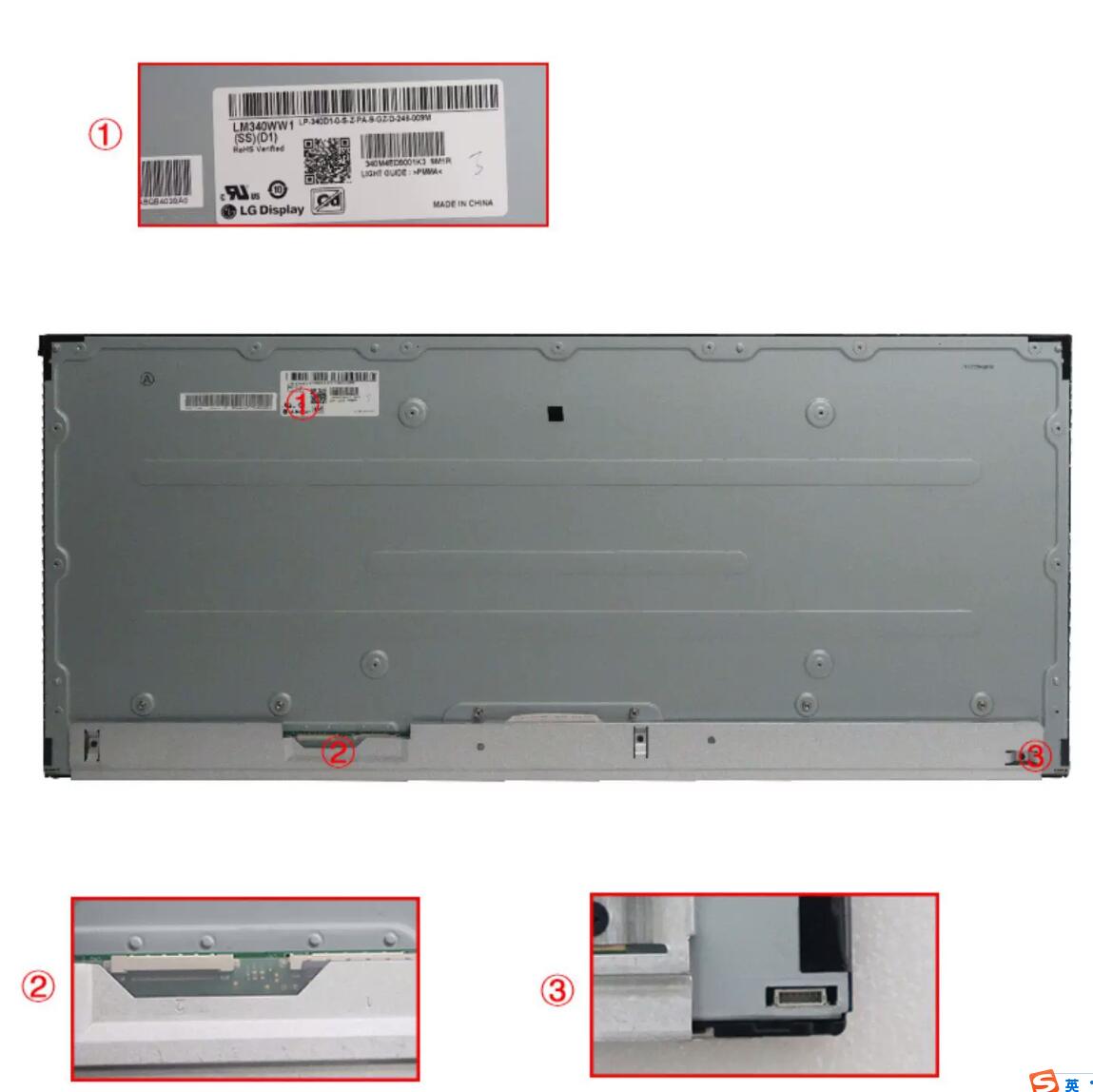 Original LG LM340WW1-SSD1 Screen 34" 2560*1080 LM340WW1-SSD1 Display