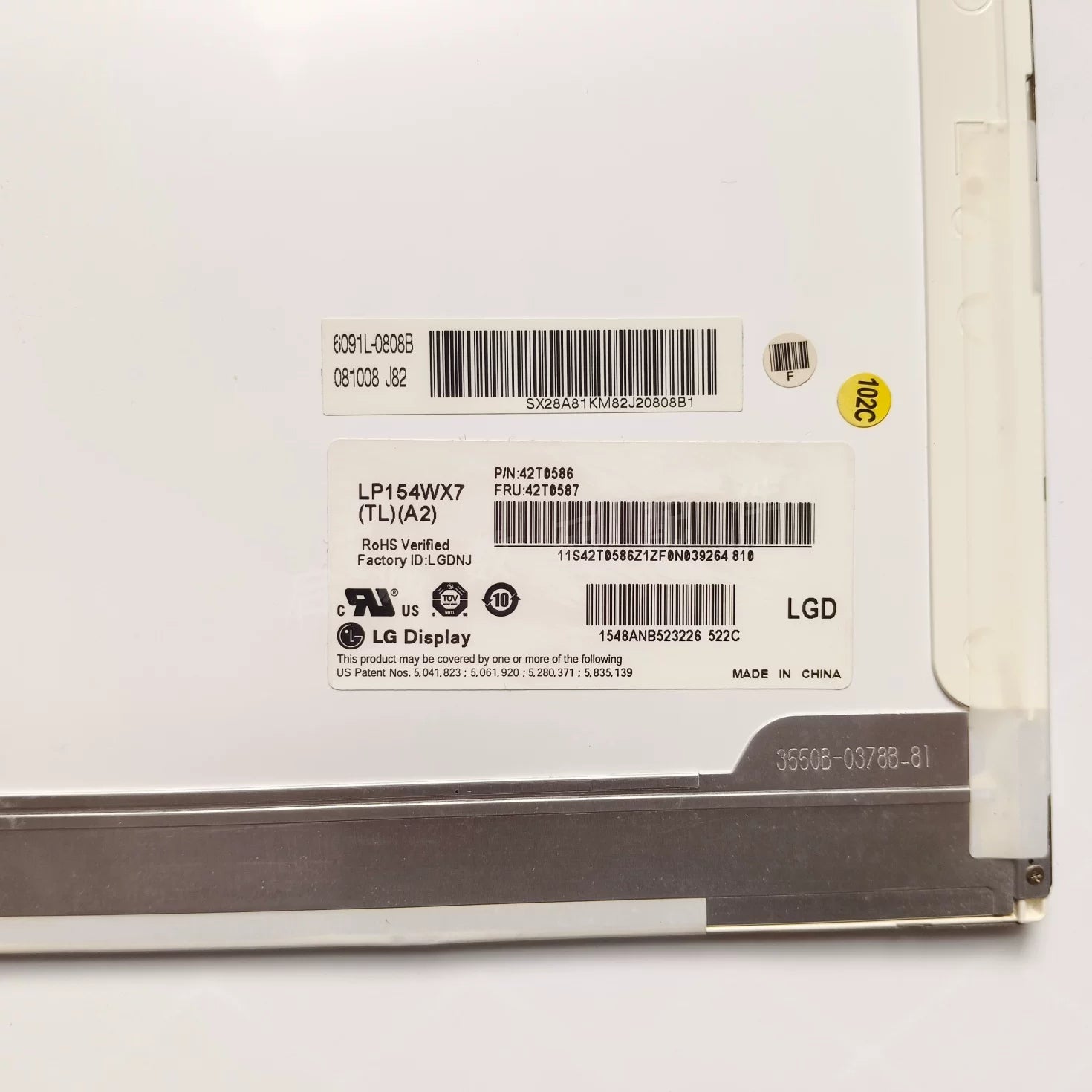 Original LG LP154WX7-TLA2 Screen 15.4" 1280×800 LP154WX7-TLA2 Display