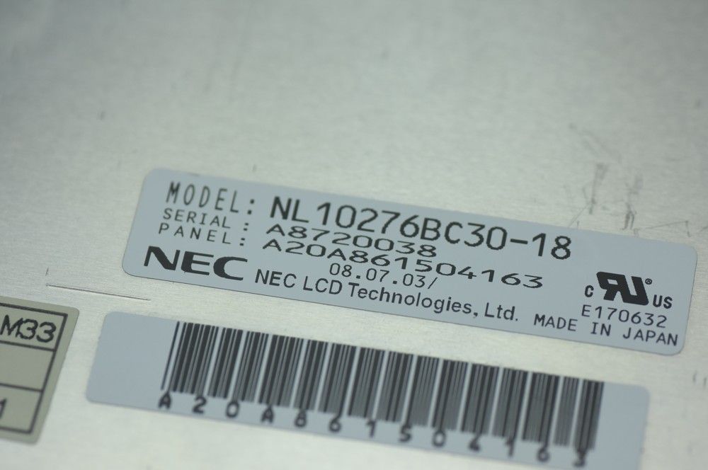 Original NL10276BC30-18 NEC Screen 15" 1024x768 NL10276BC30-18 Display