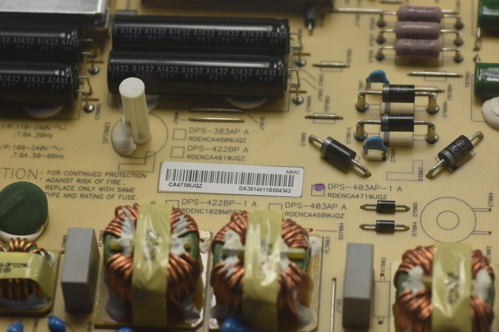 Original RDENCA471WJQZ Sharp DPS-403AP-1 A Power Board