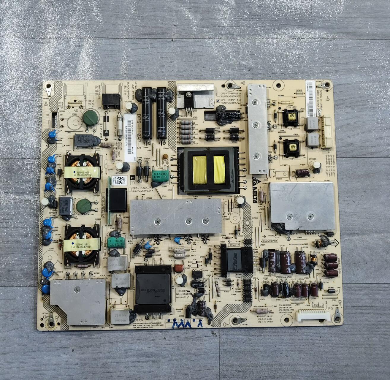 Original RUNTKA786WJQZ Sharp DPS-110AP-6 A Power Board