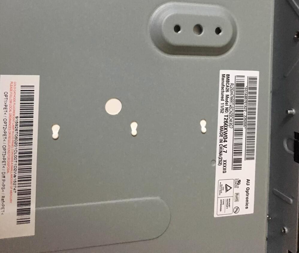 Original T260XW04 V7 AUO Screen 26.0" 1366×768 T260XW04 V7 Display